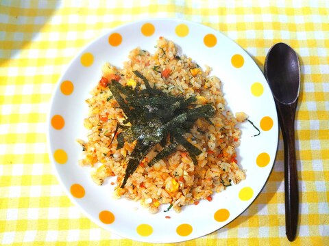 風邪予防に！鮭と大葉のチャーハン